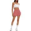 imageDaron Womens Athletic Shorts High Waisted Running Shorts Sporty Short Gym Elastic Workout Shorts with Side PocketsWatermelon Red