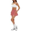 imageDaron Womens Athletic Shorts High Waisted Running Shorts Sporty Short Gym Elastic Workout Shorts with Side PocketsWatermelon Red