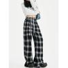 imageDarong Womens Lounge Pants Plaid Teen Clothing Comfy Baggy Trendy Cute Drawstring Waist with Pockets