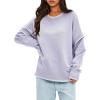 imageDarong Womens Pullover Sweater Casual Long Sleeve Crew Neck Contrast Color Sweaters 2024 Fall TopsLight Purple
