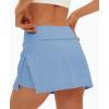 imageDarong Womens Tennis Skirt with Pockets Shorts High Waisted Side Slit Skort Workout Golf Skirt Athletic SkortsBlue