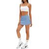 imageDarong Womens Tennis Skirt with Pockets Shorts High Waisted Side Slit Skort Workout Golf Skirt Athletic SkortsBlue