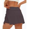 imageDarong Womens Tennis Skirt with Pockets Shorts High Waisted Side Slit Skort Workout Golf Skirt Athletic SkortsDark Purple