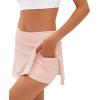 imageDarong Womens Tennis Skirt with Pockets Shorts High Waisted Side Slit Skort Workout Golf Skirt Athletic SkortsLight Pink