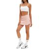 imageDarong Womens Tennis Skirt with Pockets Shorts High Waisted Side Slit Skort Workout Golf Skirt Athletic SkortsLight Pink