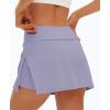imageDarong Womens Tennis Skirt with Pockets Shorts High Waisted Side Slit Skort Workout Golf Skirt Athletic SkortsLight Purple