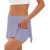 imageDarong Womens Tennis Skirt with Pockets Shorts High Waisted Side Slit Skort Workout Golf Skirt Athletic SkortsLight Purple