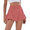 imageDaron Womens Athletic Shorts High Waisted Running Shorts Sporty Short Gym Elastic Workout Shorts with Side PocketsWatermelon Red