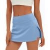 imageDarong Womens Tennis Skirt with Pockets Shorts High Waisted Side Slit Skort Workout Golf Skirt Athletic SkortsBlue