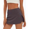 imageDarong Womens Tennis Skirt with Pockets Shorts High Waisted Side Slit Skort Workout Golf Skirt Athletic SkortsDark Purple