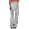 imageDarong Womens Wide Leg Sweatpants Stripe Print Yoga Pants Comfy Lounge Baggy Drawstring Trousers with PocketsWhite Stripe
