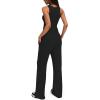 imageDarong Womens 2 Piece Outfits Lounge Sets Sleeveless Tank Tops Wide Leg Pants Sets Tracksuits Match SetsBlack31 Inseam