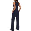 imageDarong Womens 2 Piece Outfits Lounge Sets Sleeveless Tank Tops Wide Leg Pants Sets Tracksuits Match SetsDark Blue31 Inseam