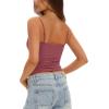 imageDarong Women Padded Tank Top Built in Bra Adjustable Spaghetti Straps Double Lined Basic Cami ShirtMerlot