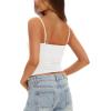 imageDarong Women Padded Tank Top Built in Bra Adjustable Spaghetti Straps Double Lined Basic Cami ShirtOffwhite