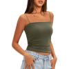 imageDarong Womens Padded Tank Tops with Builtin Bra Spaghetti Straps Crop Tank Top Summer Y2K Going Out Sleeveless Cami ShirtArmy Green