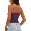 imageDarong Womens Padded Tank Tops with Builtin Bra Spaghetti Straps Crop Tank Top Summer Y2K Going Out Sleeveless Cami ShirtDark Purple