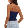 imageDarong Womens Padded Tank Tops with Builtin Bra Spaghetti Straps Crop Tank Top Summer Y2K Going Out Sleeveless Cami ShirtNavy Blue