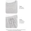 imageDarong Womens 2 Piece Outfit Sets Short Sleeve Crew Neck T Shirts with Jogger Pants Active Tracksuit Lounge SetWhite Grey31 Inseam