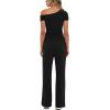 imageDarong Womens 2 Piece Outfits Lounge Sets Off Shoulder Short Sleeve Tops and High Waisted Wide Leg Pants Tracksuit SetsBlack31 Inseam