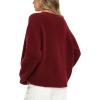 imageDarong Womens Cropped Cardigan Sweaters Long Sleeve Knit Y2k Button Down Fall Outfits Fashion Clothing 2025Red