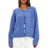 imageDarong Womens Cardigan Sweaters Lightweight Button Down Long Sleeve Knit Sweater Y2k Fall Outfits Fashion Clothing 2025Blue