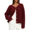 imageDarong Womens Cardigan Sweaters Lightweight Button Down Long Sleeve Knit Sweater Y2k Fall Outfits Fashion Clothing 2025Red