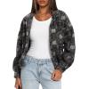 imageDarong Womens Cropped Fuzzy Fleece Jacket Button Down Plaid Leopard Jackets 2025 Fall Winter Soft Cozy CoatBlack Plaid