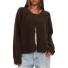 imageDarong Womens Cardigan Sweaters Lightweight Button Down Long Sleeve Knit Sweater Y2k Fall Outfits Fashion Clothing 2025Coffee