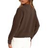 imageDarong Womens Lightweight Button Down Cardigan Long Sleeve Casual Crew Neck Soft Knit Outfits Sweater TopsDeep Brown