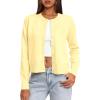 imageDarong Womens Lightweight Button Down Cardigan Long Sleeve Casual Crew Neck Soft Knit Outfits Sweater TopsLight Yellow
