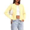 imageDarong Womens Lightweight Button Down Cardigan Long Sleeve Casual Crew Neck Soft Knit Outfits Sweater TopsLight Yellow