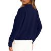 imageDarong Womens Lightweight Button Down Cardigan Long Sleeve Casual Crew Neck Soft Knit Outfits Sweater TopsRoyal Blue