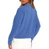 imageDarong Womens Lightweight Button Down Cardigan Long Sleeve Casual Crew Neck Soft Knit Outfits Sweater TopsSky Blue