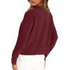 imageDarong Womens Lightweight Button Down Cardigan Long Sleeve Casual Crew Neck Soft Knit Outfits Sweater TopsWine Red