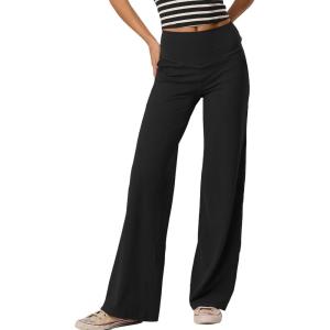 imageDarong Yoga Pants Women High Waisted Stretchy Casual Soft Straight Leg Bottoms Tummy Control Workout PantsRegularblack