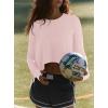 imageDarong Cotton Long Sleeve Workout Shirts for Women Loose Fit Athletic Yoga TShirts Casual Slouchy Crop Running TeesPink