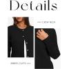 imageDarong Womens Cable Knit Long Sleeve Outfits Crewneck Button Down Open Front Cardigan Sweater Trendy OuterwearBlack