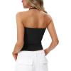 image:imageDarong Womens Halter Tank Tops with Built in Bra Double Lined Y2K Backless Slim Fitted Shirts Trendy Going Out CamisoleBlack