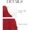 image:imageDarong Womens Halter Tank Tops with Built in Bra Double Lined Y2K Backless Slim Fitted Shirts Trendy Going Out CamisoleRed