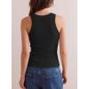 image:imageDarong Womens Racerback Crew Neck Tank Tops with Built in Bra Ribbed Slim Fitted Camisole Basic Tee Summer Clothes 2026Black