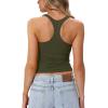 image:imageDarong Womens Padded Double Lined Racerback Tank Top Scoop Neck Basic Slim Fit 2026 Summer Camisole Sleeveless Workout ShirtsArmy Green