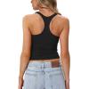 image:imageDarong Womens Padded Double Lined Racerback Tank Top Scoop Neck Basic Slim Fit 2026 Summer Camisole Sleeveless Workout ShirtsBlack