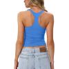 image:imageDarong Womens Padded Double Lined Racerback Tank Top Scoop Neck Basic Slim Fit 2026 Summer Camisole Sleeveless Workout ShirtsBlue
