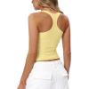 image:imageDarong Womens Padded Double Lined Racerback Tank Top Scoop Neck Basic Slim Fit 2026 Summer Camisole Sleeveless Workout ShirtsLight Yellow