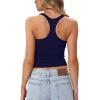 image:imageDarong Womens Padded Double Lined Racerback Tank Top Scoop Neck Basic Slim Fit 2026 Summer Camisole Sleeveless Workout ShirtsNavy Blue