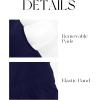 image:imageDarong Womens Padded Double Lined Racerback Tank Top Scoop Neck Basic Slim Fit 2026 Summer Camisole Sleeveless Workout ShirtsNavy Blue