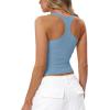 image:imageDarong Womens Padded Double Lined Racerback Tank Top Scoop Neck Basic Slim Fit 2026 Summer Camisole Sleeveless Workout ShirtsSky Blue