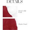 image:imageDarong Womens Padded Double Lined Racerback Tank Top Scoop Neck Basic Slim Fit 2026 Summer Camisole Sleeveless Workout ShirtsWine Red
