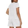 image:imageDarong 2 Piece Sets for Women Summer Lounge Wear Casual Short Sleeve Tshirts Shorts Matching Airport Outfit PostpartumWhite Grey